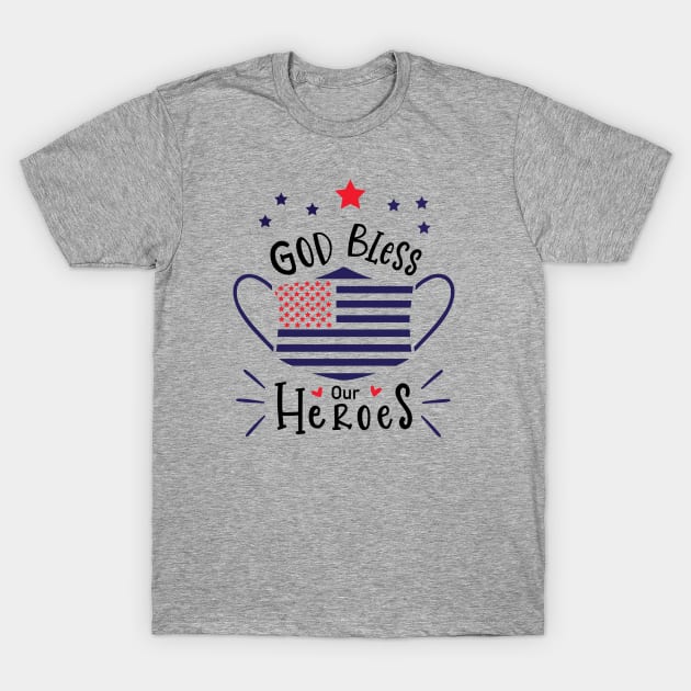 God bless our heroes american flag T-Shirt by patrioticdude